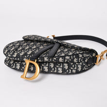 Load image into Gallery viewer, 極美品 Christian Dior クリスチャンディオール サドルバッグ ワンショルダーバッグ M0455CTZQ_M928 オブリーク柄 ネイビー 中古 4a005438