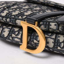 Load image into Gallery viewer, 極美品 Christian Dior クリスチャンディオール サドルバッグ ワンショルダーバッグ M0455CTZQ_M928 オブリーク柄 ネイビー 中古 4a005438