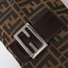 Load image into Gallery viewer, FENDI フェンディ マンマバケット ワンショルダーバッグ 26424 キャンバス レザー ブラウン ズッカ柄 シルバー金具 美品 中古 4a005355