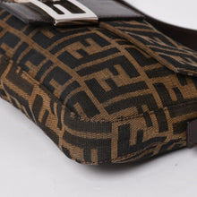 Load image into Gallery viewer, FENDI フェンディ マンマバケット ワンショルダーバッグ 26424 キャンバス レザー ブラウン ズッカ柄 シルバー金具 美品 中古 4a005355