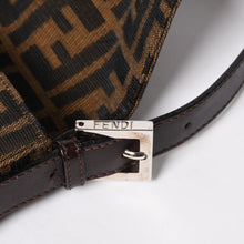 Load image into Gallery viewer, FENDI フェンディ マンマバケット ワンショルダーバッグ 26424 キャンバス レザー ブラウン ズッカ柄 シルバー金具 美品 中古 4a005355