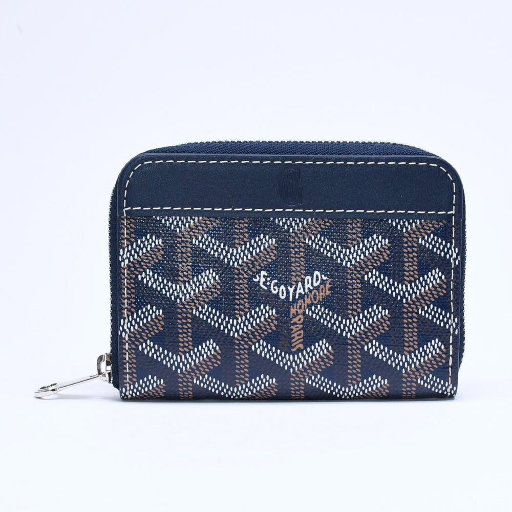 極美品 GOYARD ゴヤール マニョンミニ ウォレット コインケース ネイビー シルバー金具 MATIGNMINTY12CL12P 中古 4a005419
