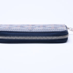 極美品 GOYARD ゴヤール マニョンミニ ウォレット コインケース ネイビー シルバー金具 MATIGNMINTY12CL12P 中古 4a005419