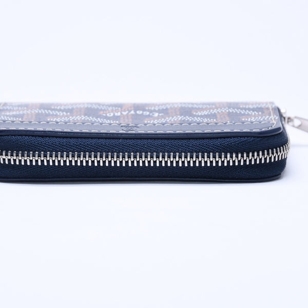 極美品 GOYARD ゴヤール マニョンミニ ウォレット コインケース ネイビー シルバー金具 MATIGNMINTY12CL12P 中古 4a005419
