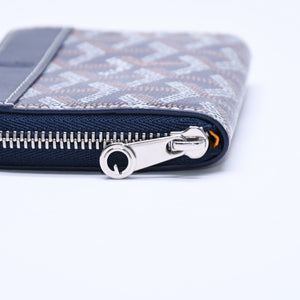 極美品 GOYARD ゴヤール マニョンミニ ウォレット コインケース ネイビー シルバー金具 MATIGNMINTY12CL12P 中古 4a005419