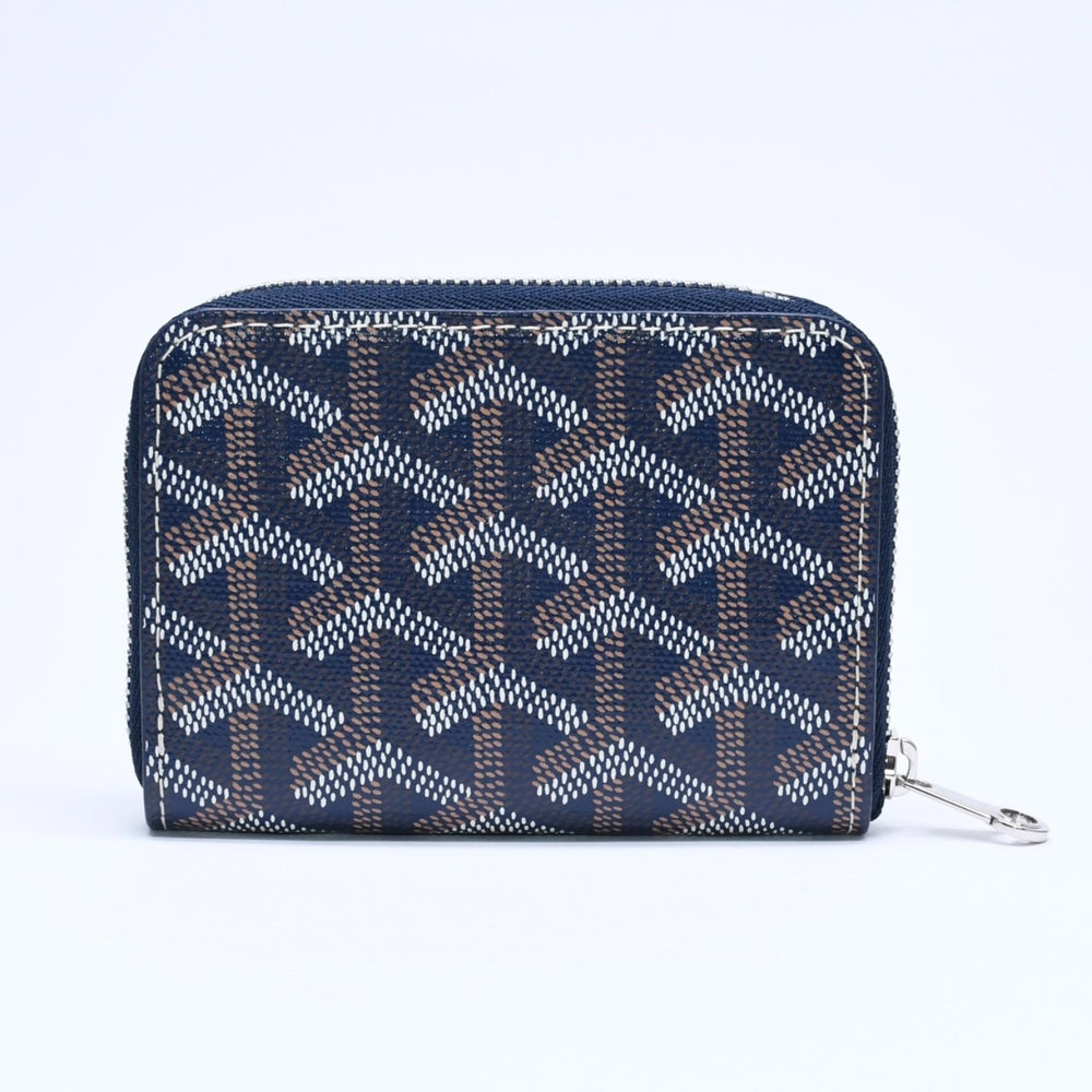 極美品 GOYARD ゴヤール マニョンミニ ウォレット コインケース ネイビー シルバー金具 MATIGNMINTY12CL12P 中古 4a005419