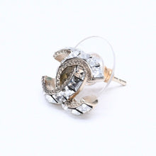 画像をギャラリービューアに読み込む, 極美品 CHANEL シャネル ココマーク ピアス 重量約2.79g14P刻印 GP メタル ラインストーン ゴールド クリア 両耳用 中古 4a005361