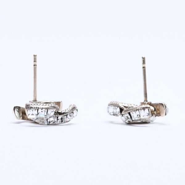 極美品 CHANEL シャネル ココマーク ピアス 重量約2.79g14P刻印 GP メタル ラインストーン ゴールド クリア 両耳用 中古 4a005361