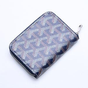 極美品 GOYARD ゴヤール マニョンミニ ウォレット コインケース ネイビー シルバー金具 MATIGNMINTY12CL12P 中古 4a005419