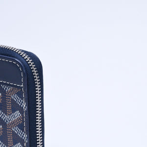 極美品 GOYARD ゴヤール マニョンミニ ウォレット コインケース ネイビー シルバー金具 MATIGNMINTY12CL12P 中古 4a005419