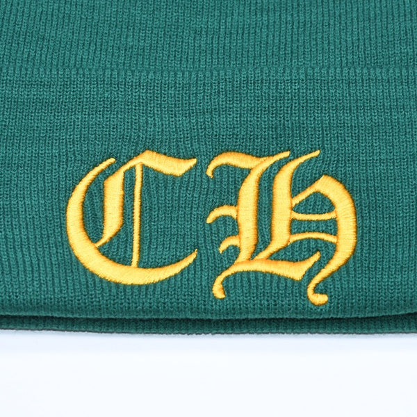 新品未使用 CHROME HEARTS クロムハーツ ACRYL WATCH CAP アクリルワッチキャップ ビーニー ONE SIZE 22cm CH刺繍 中古 4a005514