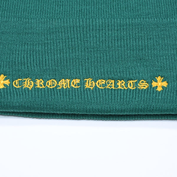 新品未使用 CHROME HEARTS クロムハーツ ACRYL WATCH CAP アクリルワッチキャップ ビーニー ONE SIZE 22cm CH刺繍 中古 4a005514