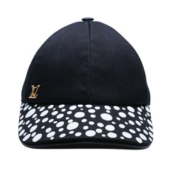 極美品 LOUIS VUITTON ルイヴィトン LV × YK Infinity Dots インフィニティ ドット アジャスターキャップ M7069M ブラック 中古 4a005360