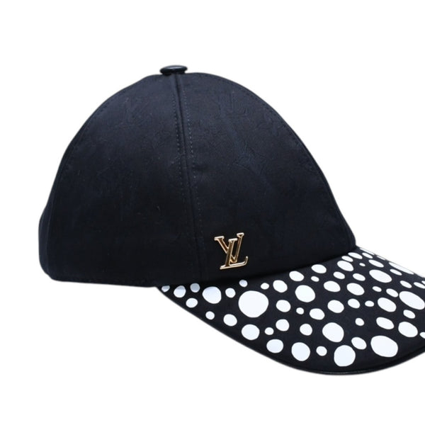 極美品 LOUIS VUITTON ルイヴィトン LV × YK Infinity Dots インフィニティ ドット アジャスターキャップ M7069M ブラック 中古 4a005360