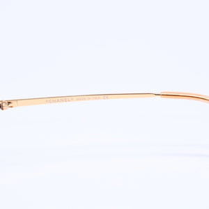 Mint condition CHANEL rimless sunglasses 4017, size 62◻17 120 Gradient Orange Blue Gold Frame Used 4a005428