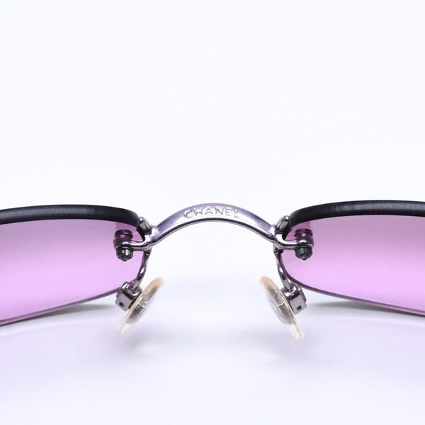 新品未使用 CHANEL シャネル リムレス サングラス アイウェア 4002 c.215/7A サイズ57□19 130 ココマーク パープル 中古 4a005421