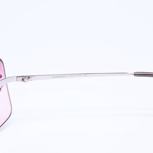 Very Good Condition CHANEL Rimless Sunglasses Eyewear 4017-D c.124/89 Size 62□17 120 Coco Mark Rhinestone Used 4a005433