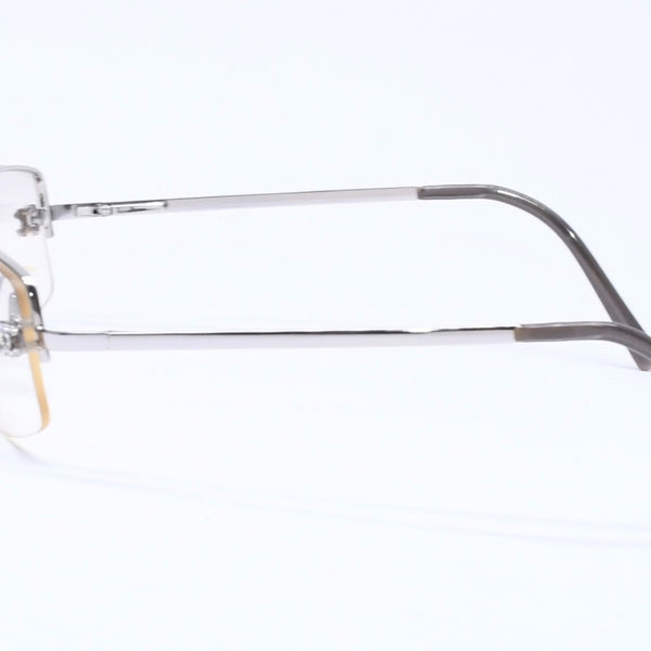 CHANEL シャネル ハーフリム サングラス アイウェア 4093-B c.124/6I サイズ56□16 130 ココマーク ラインストーン 美品 中古 4a005434