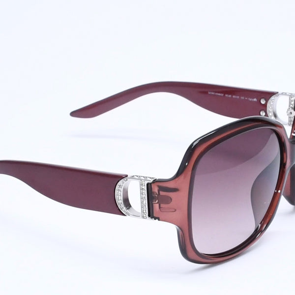 Christian Dior クリスチャンディオール サングラス アイウェア ラインストーン ブラウン ワインレッド 19OJD サイズ60◻︎15 125 美品 中古 4a005170
