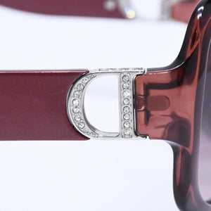 Christian Dior クリスチャンディオール サングラス アイウェア ラインストーン ブラウン ワインレッド 19OJD サイズ60◻︎15 125 美品 中古 4a005170