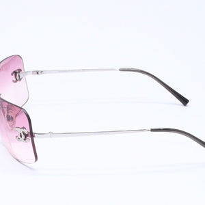 Very Good Condition CHANEL Rimless Sunglasses Eyewear 4017-D c.124/89 Size 62□17 120 Coco Mark Rhinestone Used 4a005433