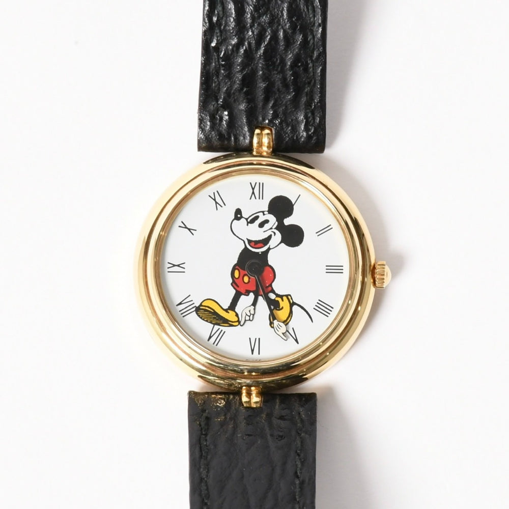 Gerald Genta Retro Fantasy Watch G.2817.7 Weight 36.95g Mickey Mouse 18KYG QZ White Dial Good Condition Used 4a005439