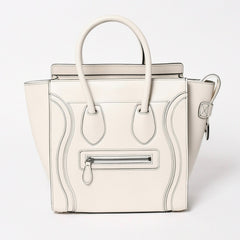 CELINE Handbag Micro Luggage Phoebe Period Ivory White S-CU-4196 Good Condition Used 4a005436