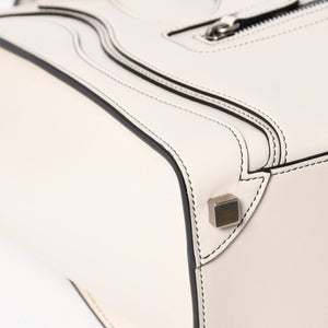 CELINE Handbag Micro Luggage Phoebe Period Ivory White S-CU-4196 Good Condition Used 4a005436
