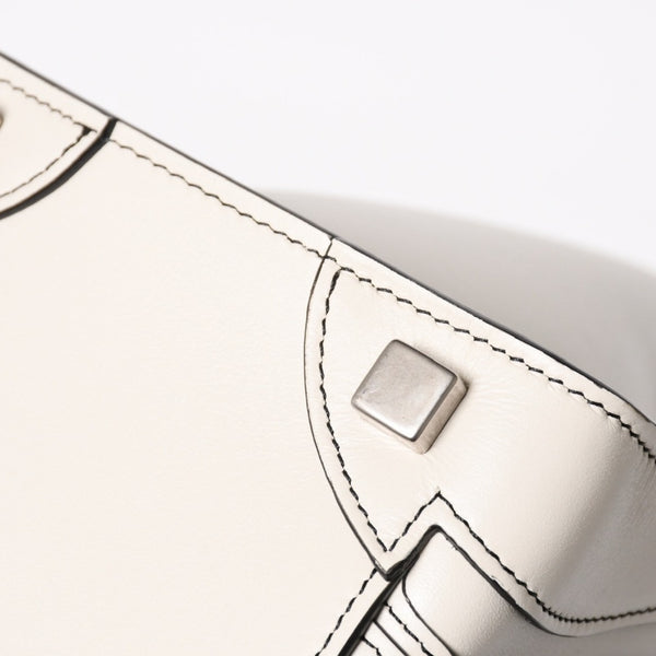 CELINE Handbag Micro Luggage Phoebe Period Ivory White S-CU-4196 Good Condition Used 4a005436