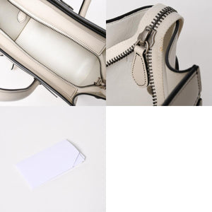 CELINE Handbag Micro Luggage Phoebe Period Ivory White S-CU-4196 Good Condition Used 4a005436