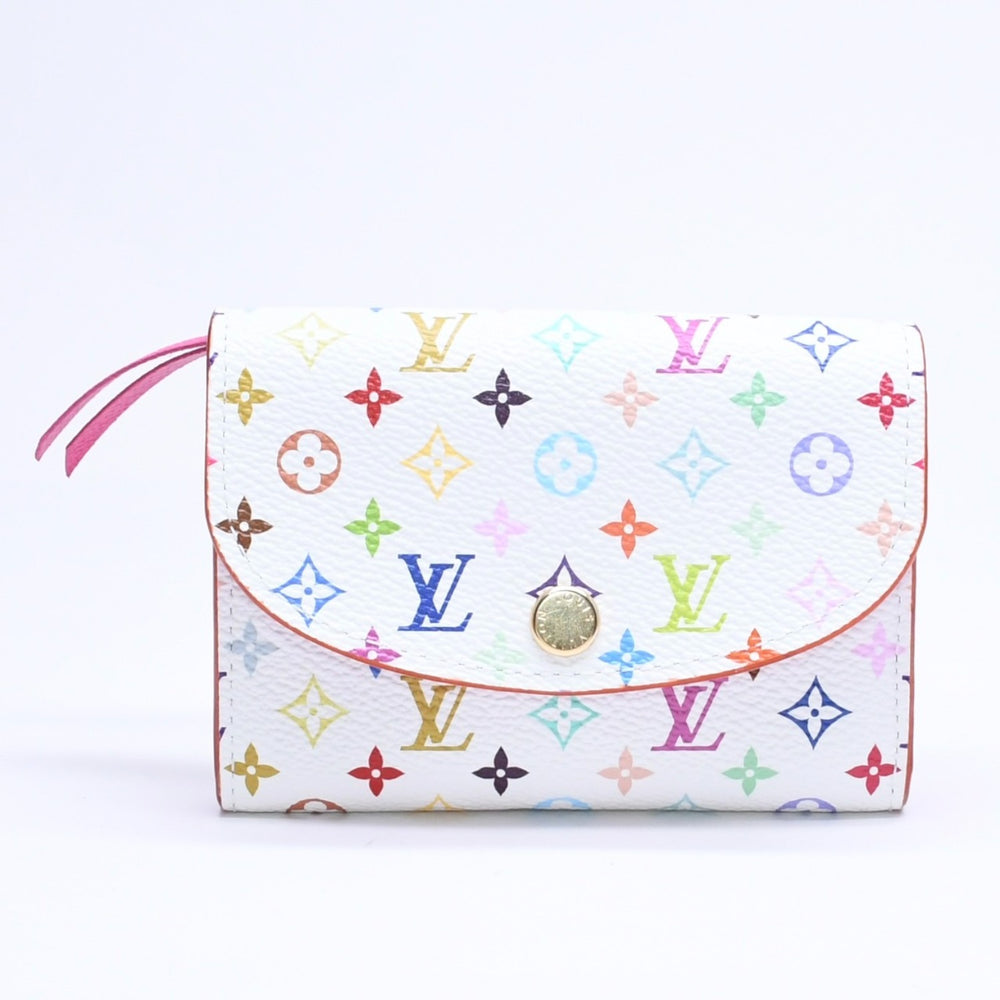極美品 LOUIS VUITTON ルイヴィトン ポルトモネ ロザリ コインケース M13399 村上隆 ブロン マルチカラー ホワイト 財布 中古 4a005443