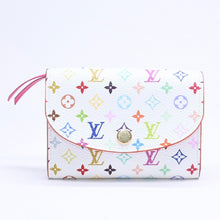 画像をギャラリービューアに読み込む, 極美品 LOUIS VUITTON ルイヴィトン ポルトモネ ロザリ コインケース M13399 村上隆 モノグラムキャンバス ブロン マルチカラー ホワイト 財布 ウォレット ゴールド金具 中古 4a005443
