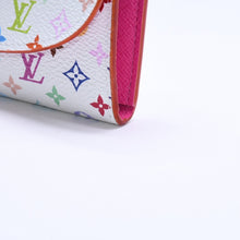 画像をギャラリービューアに読み込む, 極美品 LOUIS VUITTON ルイヴィトン ポルトモネ ロザリ コインケース M13399 村上隆 モノグラムキャンバス ブロン マルチカラー ホワイト 財布 ウォレット ゴールド金具 中古 4a005443