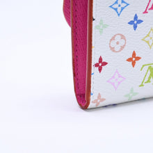 画像をギャラリービューアに読み込む, 極美品 LOUIS VUITTON ルイヴィトン ポルトモネ ロザリ コインケース M13399 村上隆 モノグラムキャンバス ブロン マルチカラー ホワイト 財布 ウォレット ゴールド金具 中古 4a005443