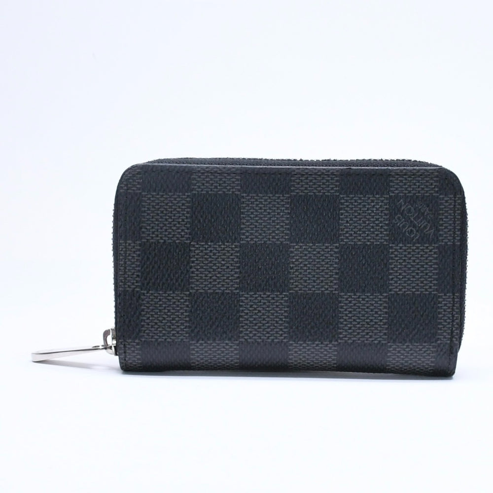 極美品 LOUIS VUITTON ルイヴィトン 財布 ジッピーコインパース コインケース カードケース ミニウォレット N63076 ブラック ダミエグラフィット 中古 4a005661