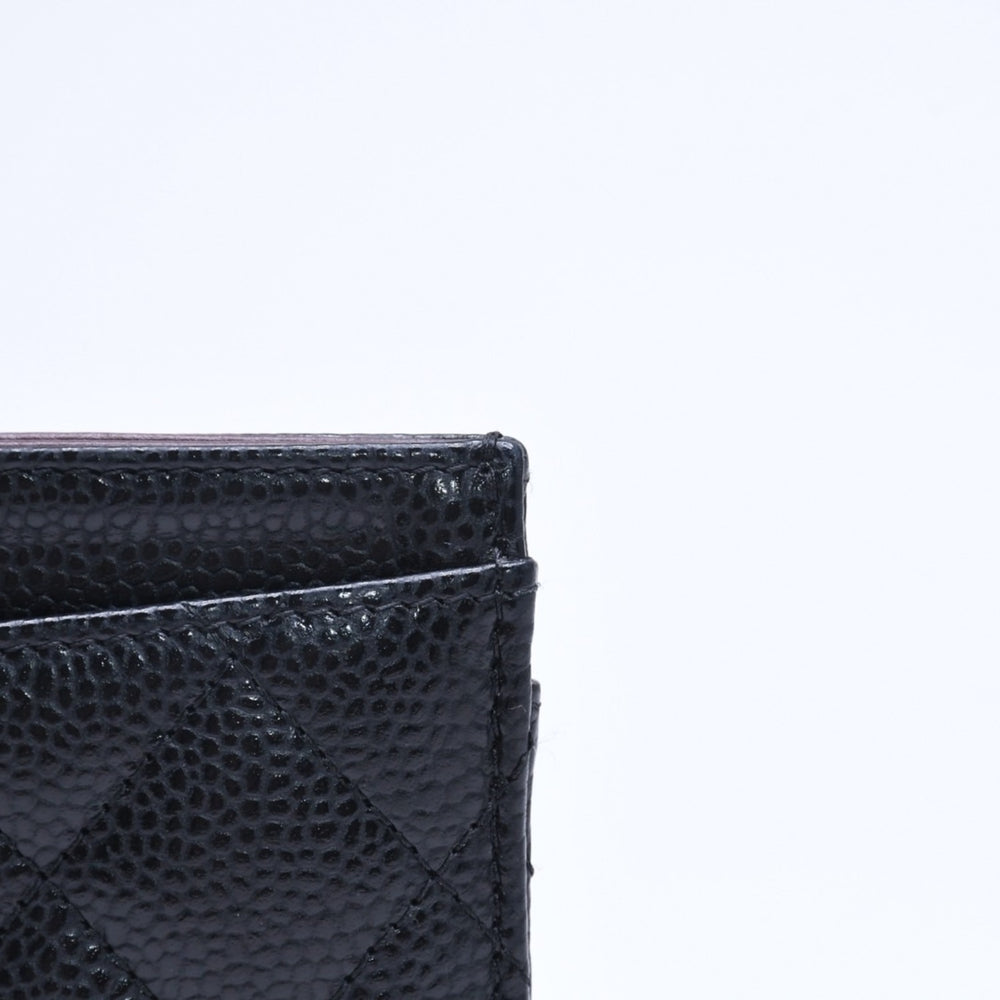 Very Good Condition CHANEL CHANEL Classic Card Case AP0213 Caviar Skin Matelasse Black Coco Mark Random Part Number Gold Hardware Used 4a005441