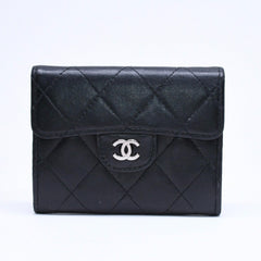 CHANEL シャネル マトラッセ コインカードケース 13番台 コインケース ココマーク ラムスキン シルバー金具 美品 中古 4a005452