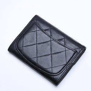 CHANEL シャネル マトラッセ コインカードケース 13番台 コインケース ココマーク ラムスキン シルバー金具 美品 中古 4a005452