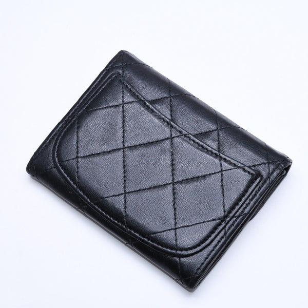CHANEL シャネル マトラッセ コインカードケース 13番台 コインケース ココマーク ラムスキン シルバー金具 美品 中古 4a005452