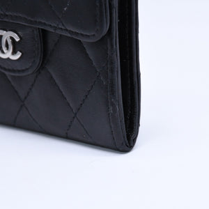 CHANEL シャネル マトラッセ コインカードケース 13番台 コインケース ココマーク ラムスキン シルバー金具 美品 中古 4a005452