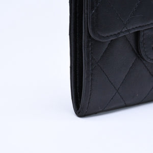 CHANEL シャネル マトラッセ コインカードケース 13番台 コインケース ココマーク ラムスキン シルバー金具 美品 中古 4a005452