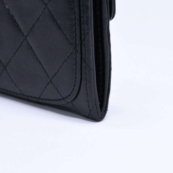 CHANEL シャネル マトラッセ コインカードケース 13番台 コインケース ココマーク ラムスキン シルバー金具 美品 中古 4a005452