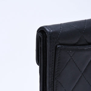 CHANEL シャネル マトラッセ コインカードケース 13番台 コインケース ココマーク ラムスキン シルバー金具 美品 中古 4a005452