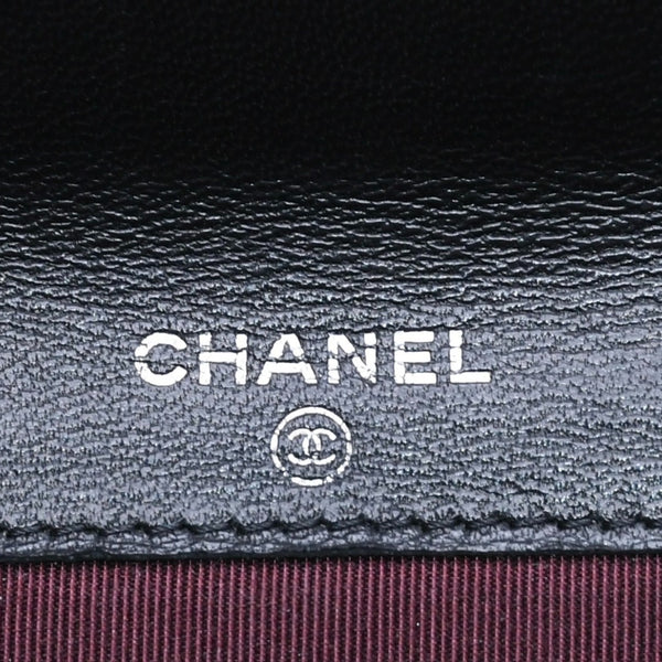 CHANEL シャネル マトラッセ コインカードケース 13番台 コインケース ココマーク ラムスキン シルバー金具 美品 中古 4a005452