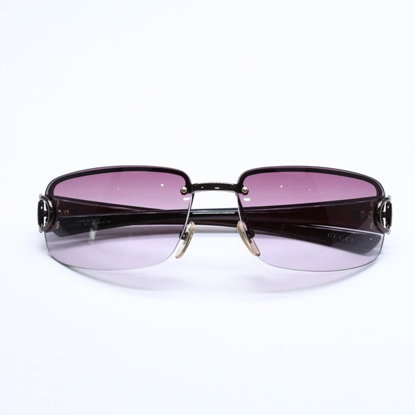 Very Good Condition GUCCI Gucci Half Rim Sunglasses Eyewear GG2744/F/S BKVYT Size 62□15 130 Horsebit Brown Used 4a005451
