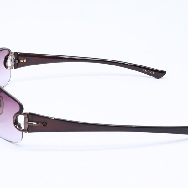 Very Good Condition GUCCI Gucci Half Rim Sunglasses Eyewear GG2744/F/S BKVYT Size 62□15 130 Horsebit Brown Used 4a005451