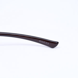 Very Good Condition GUCCI Gucci Half Rim Sunglasses Eyewear GG2744/F/S BKVYT Size 62□15 130 Horsebit Brown Used 4a005451