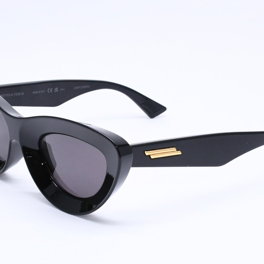 Very good condition BOTTEGA VENETA Bottega Veneta Sunglasses BV1325S Acetate Black Size 51□22 140 Gold hardware Used 4a005442