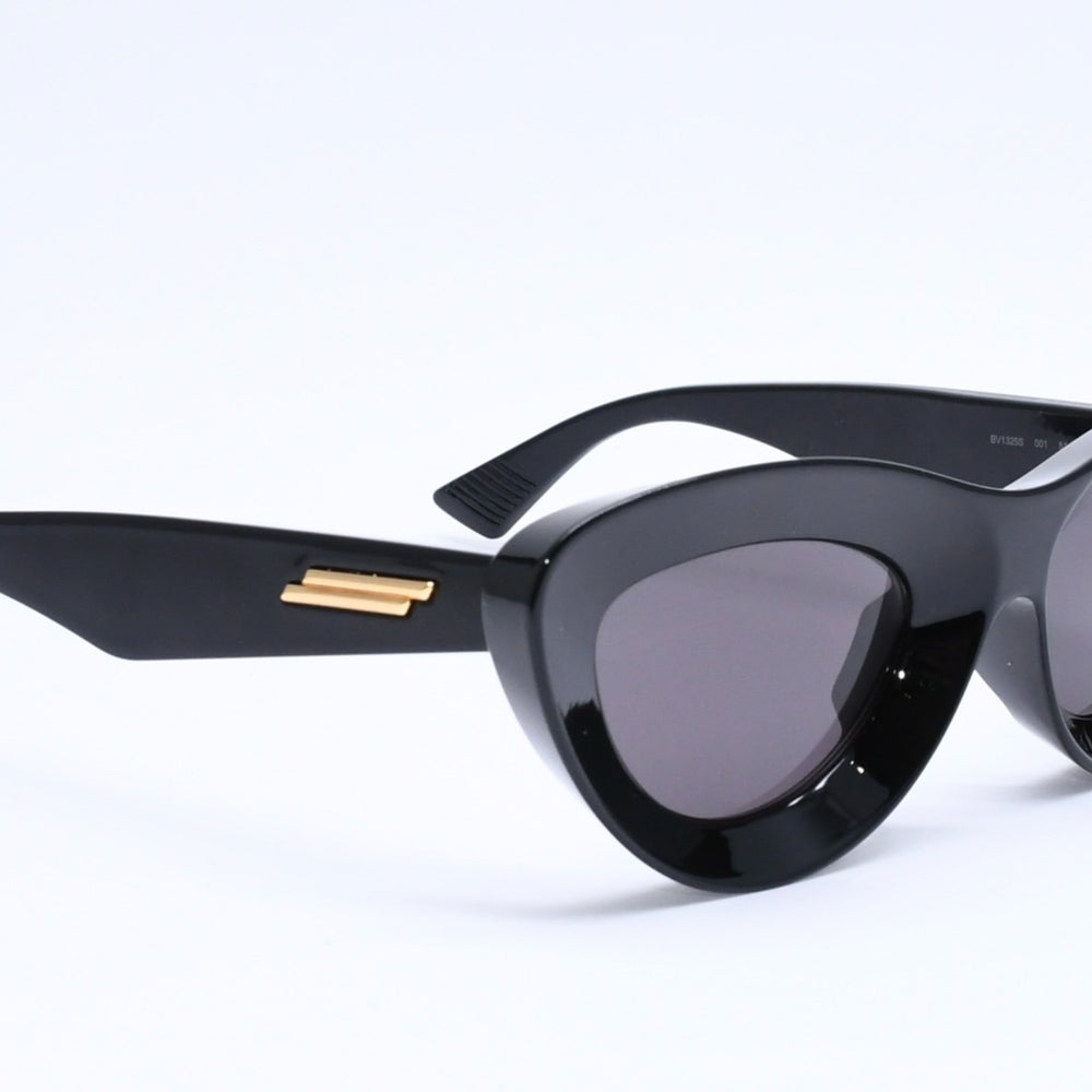 Very good condition BOTTEGA VENETA Bottega Veneta Sunglasses BV1325S Acetate Black Size 51□22 140 Gold hardware Used 4a005442
