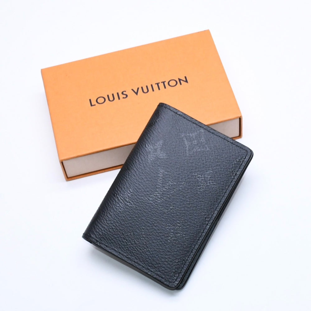 極美品 LOUIS VUITTON ルイヴィトン オーガナイザー ドゥ ポッシュ M26775 モノグラムミッド カードケース ミニウォレット ブラック 中古 4a005454